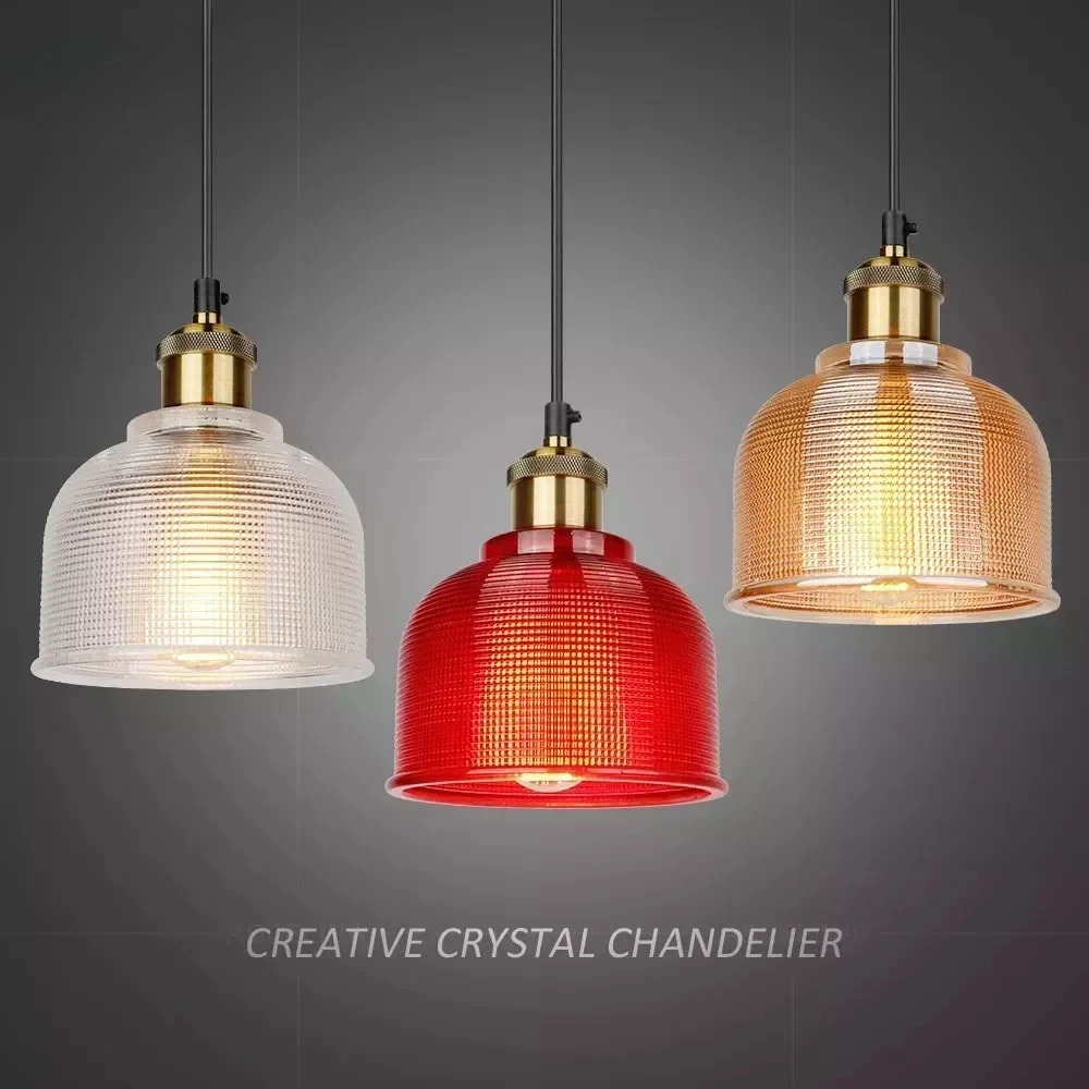 Lighting Room Decor Items - โคมไฟแขวนแก้วสไตล์วินเทจ สินค้าขายดีข้ามพรมแดน โคมไฟตกแต่งบาร์และโต๊ะอาหารสีสันสดใส โคมไฟตกแต่งภายใน