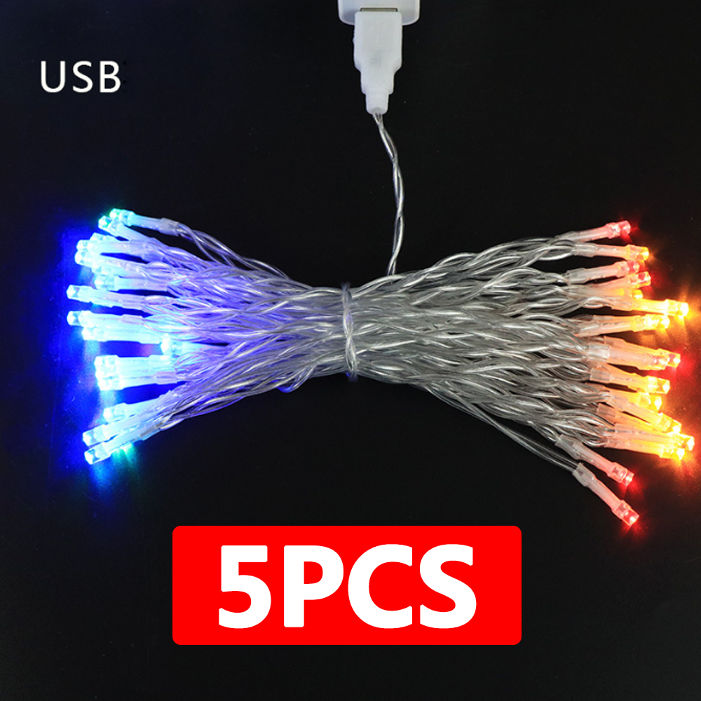 Lighting Decor Company - สายไฟ USB DIY ตกแต่งวันหยุด 1.5M/3M/5M/10M เหมาะสําหรับห้องนอนลานบริษัทคริสต์มาสและปีใหม่