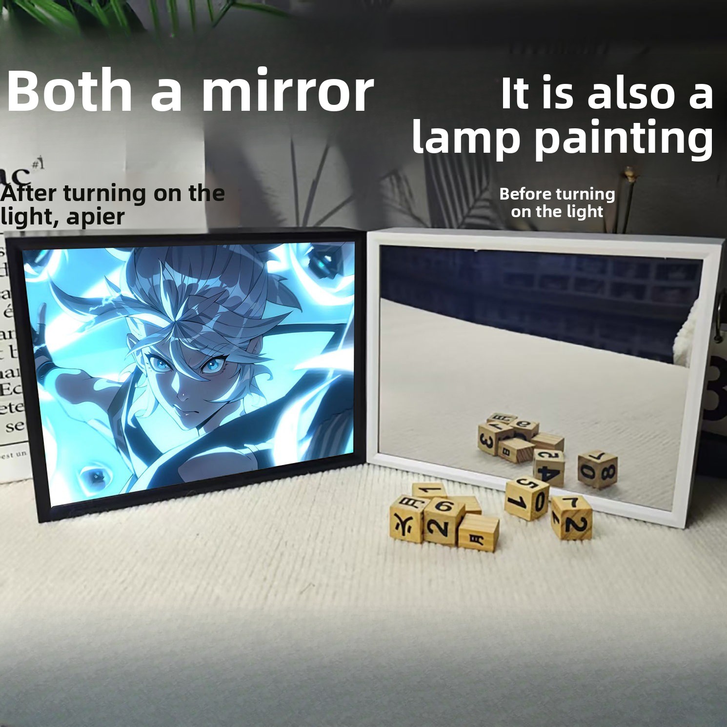 Lighting Room Decor Items - สัญญาการวาดภาพสร้างสรรค์ใหม่ปี 2026 ของตกแต่งห้องด้วยสีอะคริลิก พัดลมสร้างบรรยากาศเทศกาล งานศิลปะแนวดาร์ค โมเดลอนิเมะ