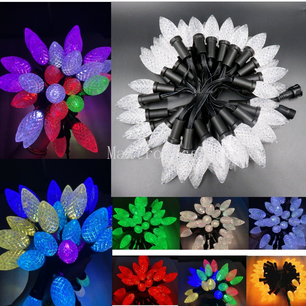 Decor Lighting Address - ใหม่ 50 LEDs/String C9 DC12V WS2811