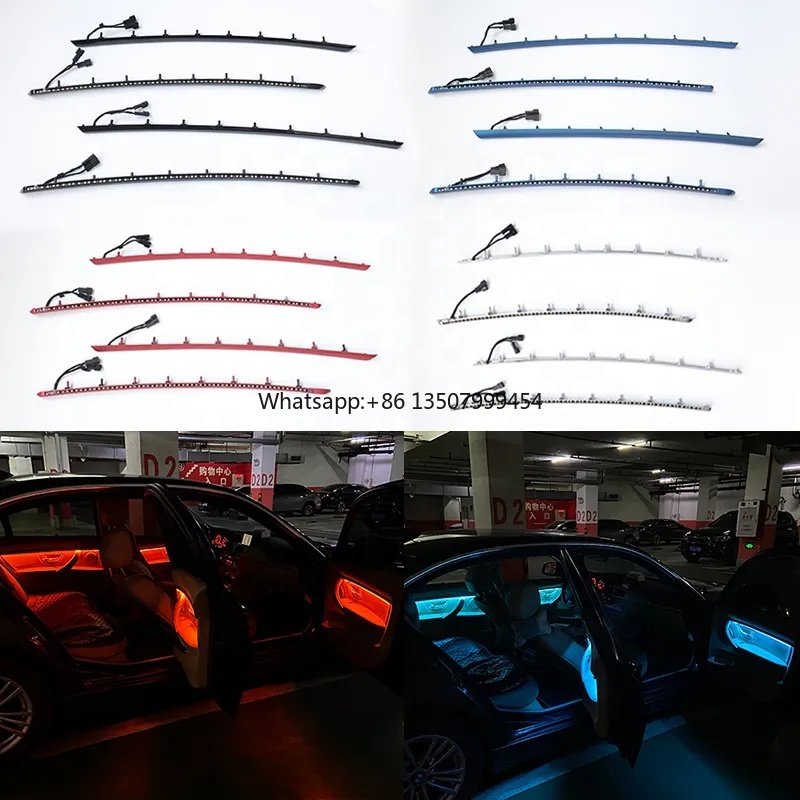Decor Lighting & Decor Fires Photos - ไฟตกแต่งภายในห้องโดยสาร 4 ประตู แบบ LED พร้อมไฟบรรยากาศสีฟ้าและสีส้ม
