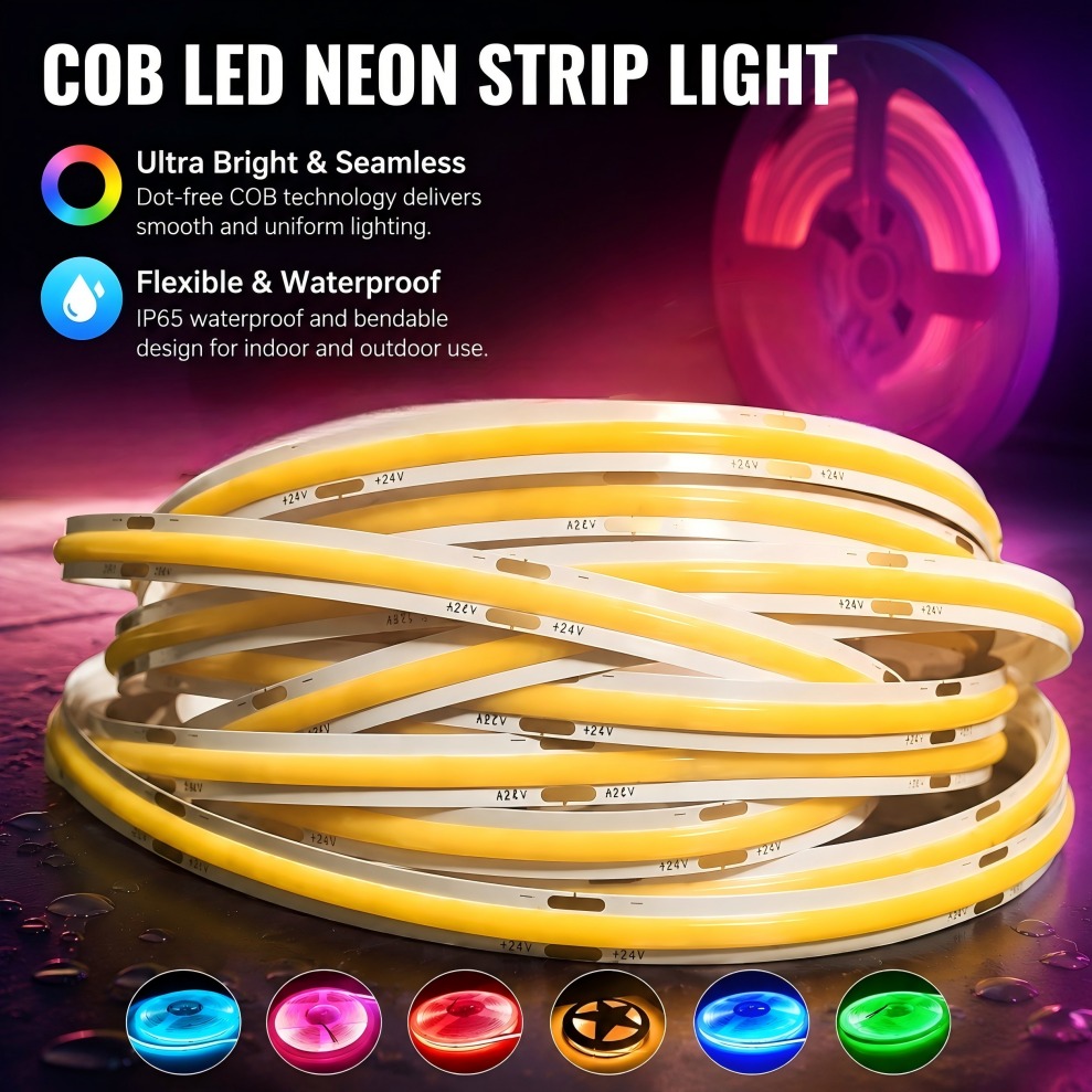 Lighting Decor And More - แถบไฟ LED แบบ COB DC12V/24V 320LEDs/M