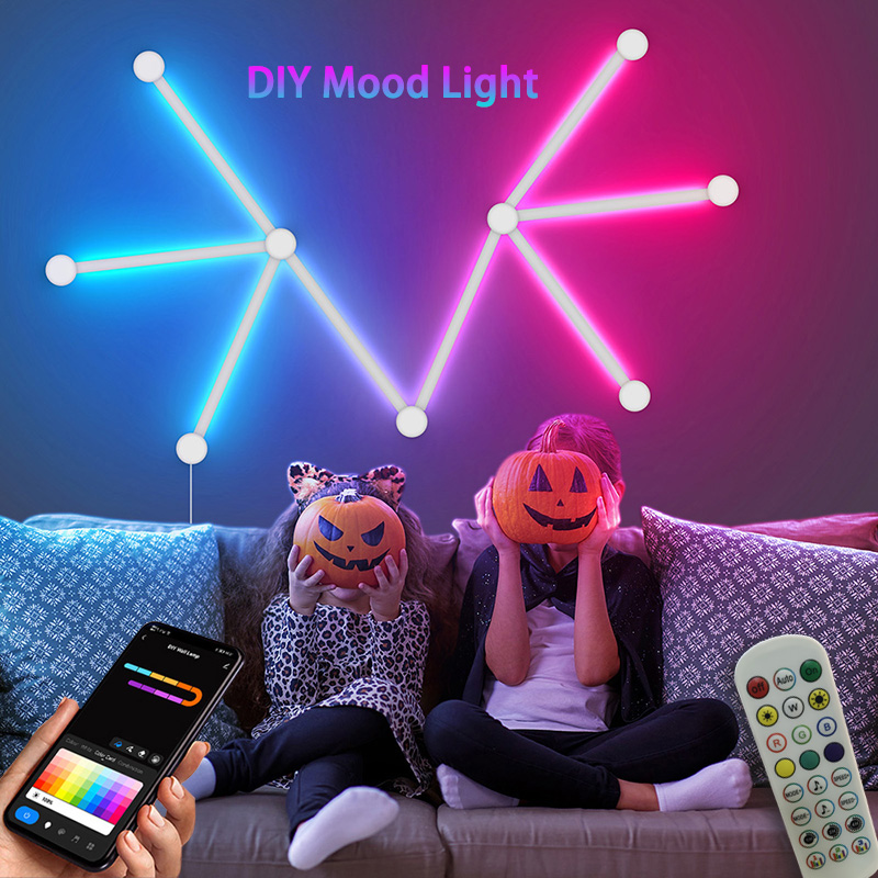 Lighting Decoration Ideas - โคมไฟติดผนัง RGB อัจฉริยะ, ไฟ LED เชื่อมต่อแอป