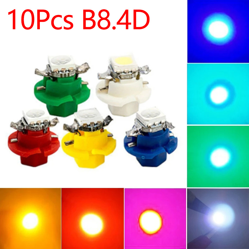 Colour Changing Bulb - 10ชิ้น12V 7สีใหม่เอี่ยม B8.4 B8.4D 5050 1
