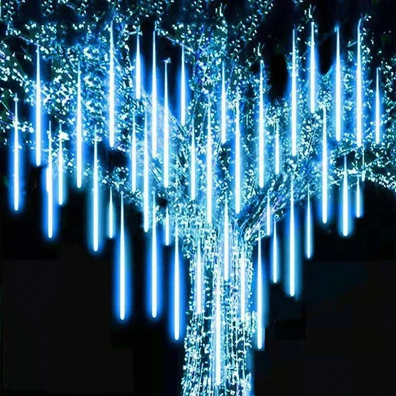 Decor Lighting Uk - 30 ซม./50 ซม.ฝนดาวตกกันน้ํา 8 หลอดไฟ LED