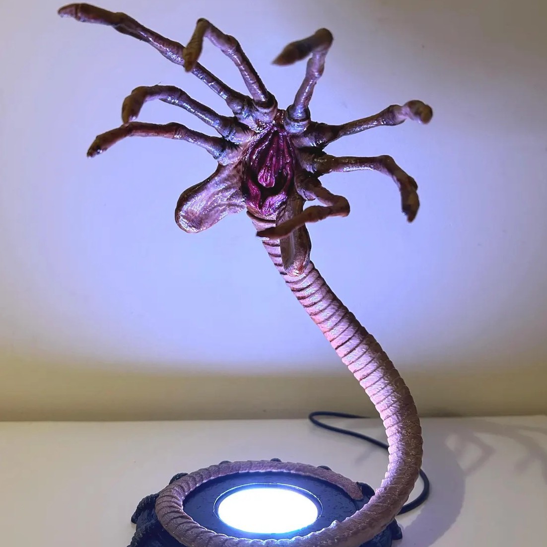 Lighting Decoration Ideas - โคมไฟ Alien Facehugger ไฟกลางคืน, ไฟกระพริบตกแต่งฟักทองฮาโลวีนพร้อมไฟ LED,