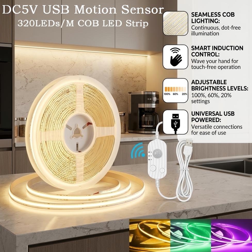 Lighting Decor And More - ไฟ LED แถบ COB ขนาด 8