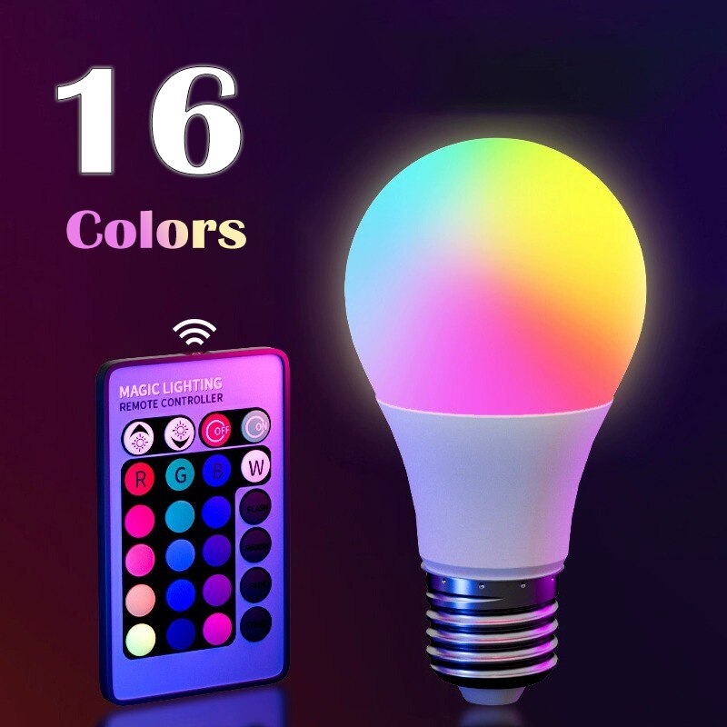 Colour Changing Bulb - หลอดไฟ LED RGB 16 สี หลอดไฟหลากสี