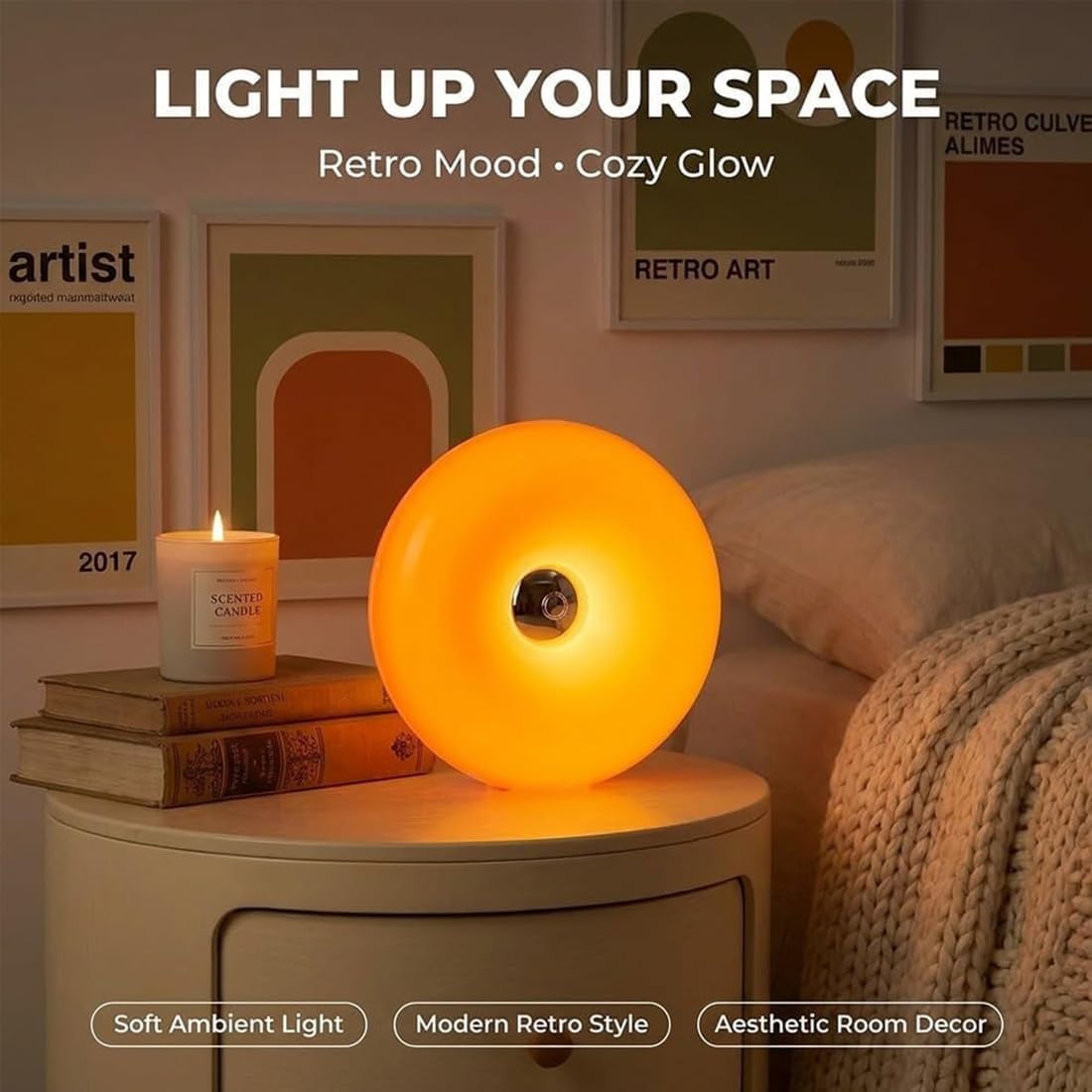 โคมไฟบรรยากาศรูปโดนัทสีส้มสุดส - Colour Changing Bulb บทวิจารณ์และราคา