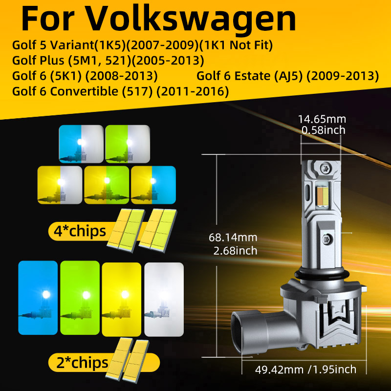 2xCar LED ด้านหน้าหมอกไฟโคมไฟห - Colour Changing Bulb บทวิจารณ์และราคา