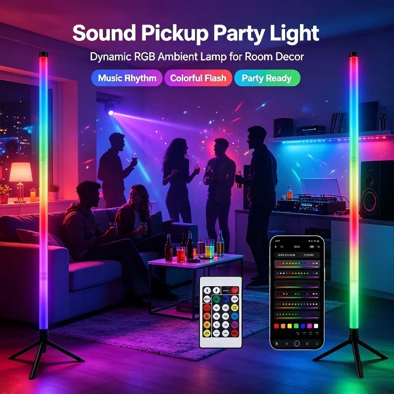 โคมไฟตั้งพื้นแบบมุม RGB LED 2  - Decor Lighting Floor Lamps บทวิจารณ์และราคา