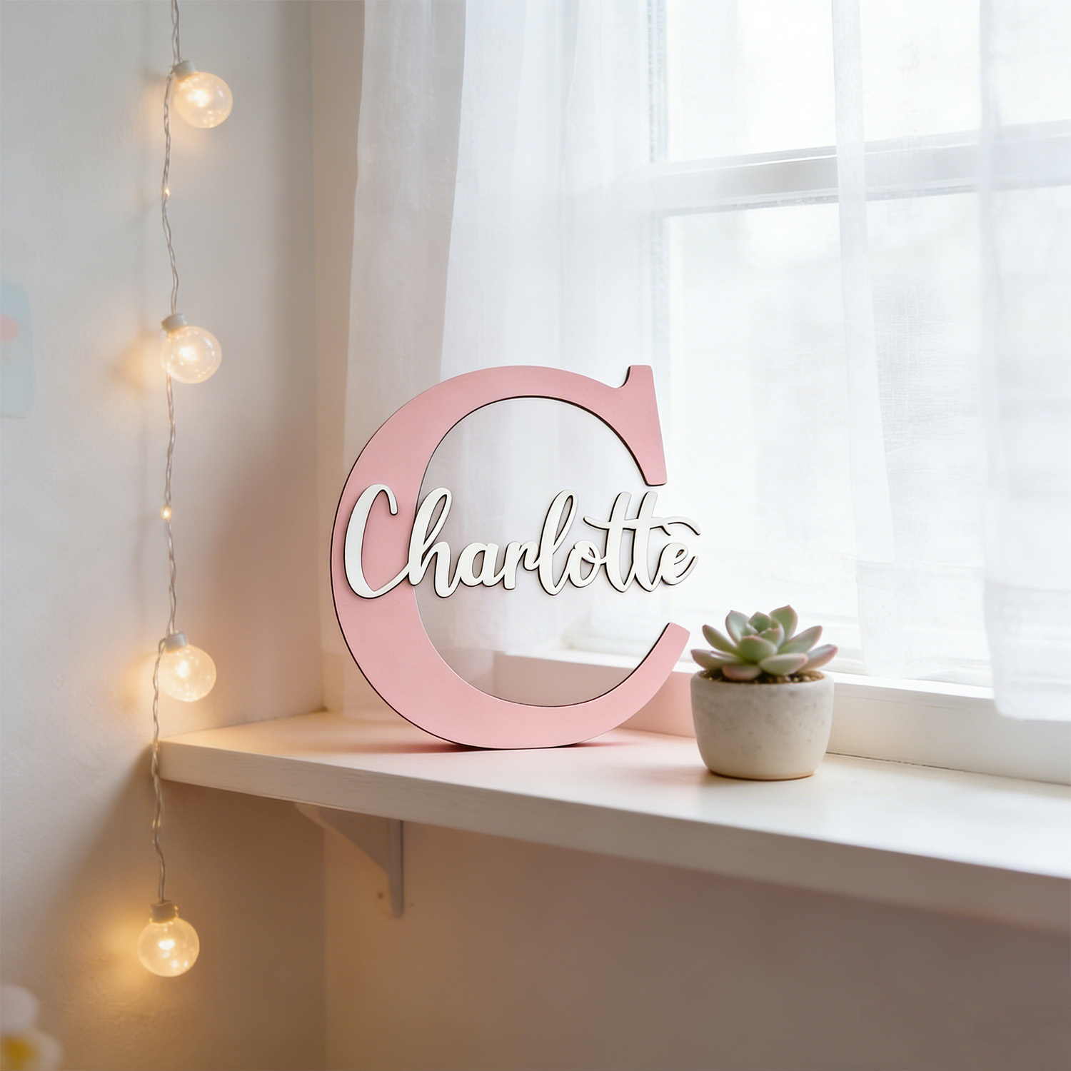 ป้ายชื่อไม้สีม่วงอ่อนสองชั้นแบ - Lighting Decor Wedding บทวิจารณ์และราคา