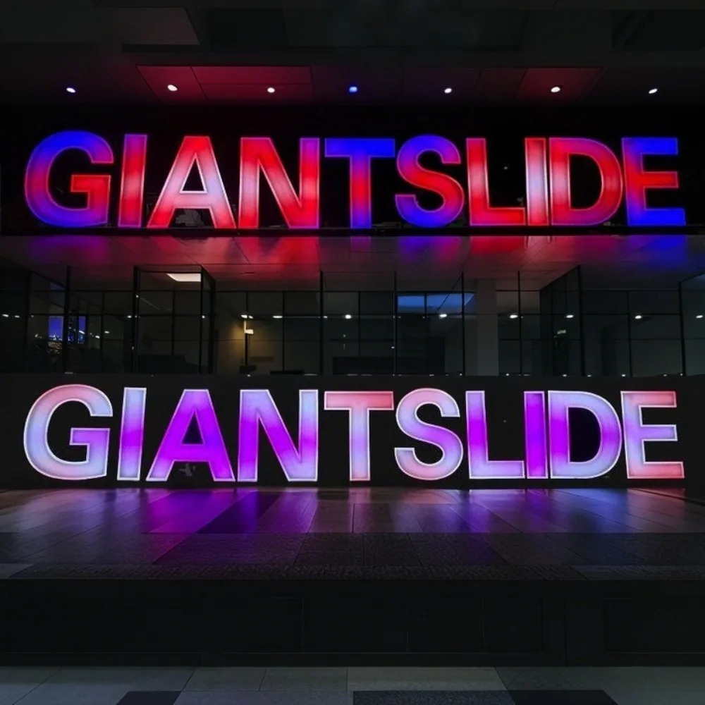 ป้ายไฟ LED โลหะ RGB แบบกำหนดเอ - Lighting Decor Company บทวิจารณ์และราคา
