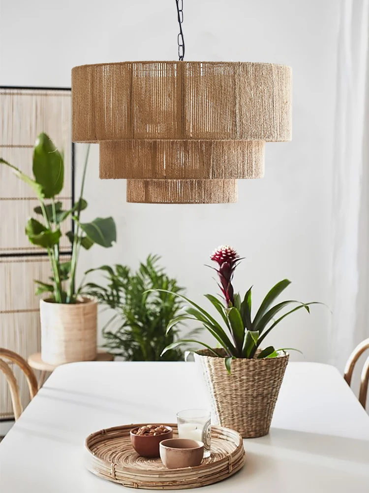 Handmade หวาย Bohemian Retro โ - Decor Lighting Australia บทวิจารณ์และราคา