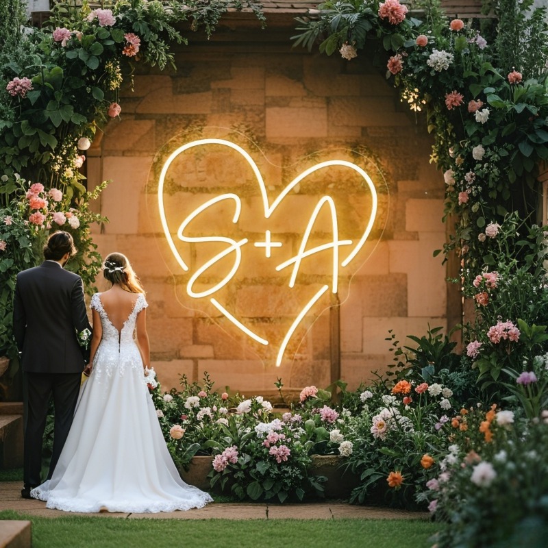 CUSTOM Initials หัวใจ LED Neon - Lighting Decoration Ideas บทวิจารณ์และราคา