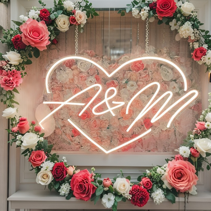 CUSTOM Initials หัวใจ LED Neon - Lighting Decoration Ideas บทวิจารณ์และราคา