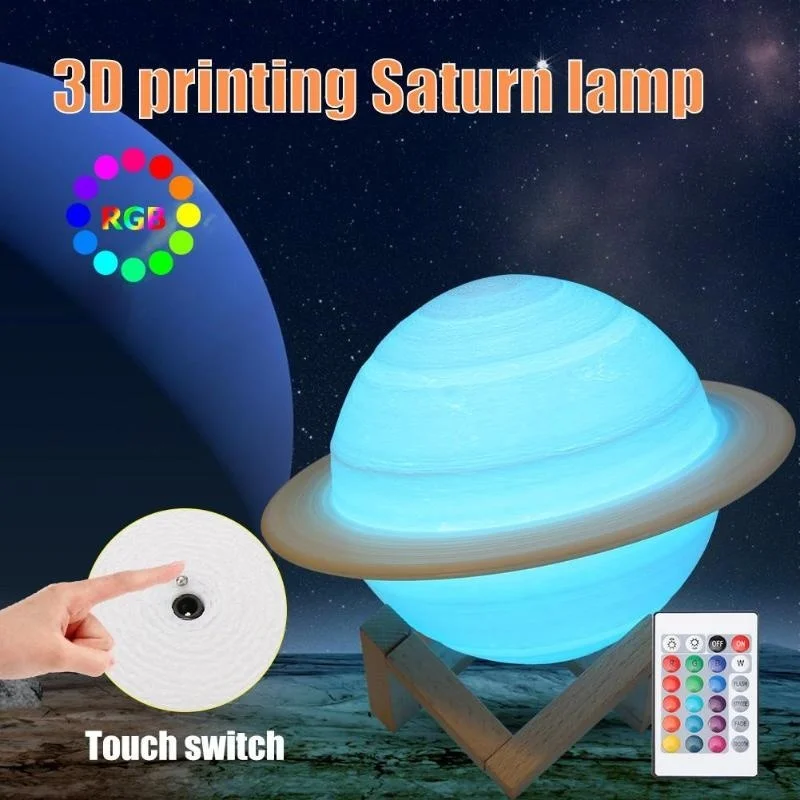 LED Night Light 3D พิมพ์ Satur - Colour Changing Bulb บทวิจารณ์และราคา