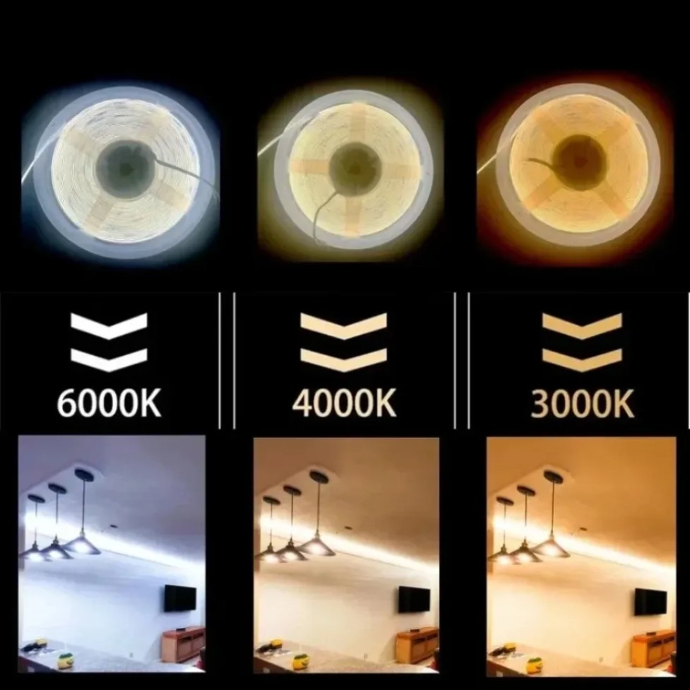 แถบไฟ LED แบบ COB DC12V/24V 32 - Lighting Decor And More บทวิจารณ์และราคา
