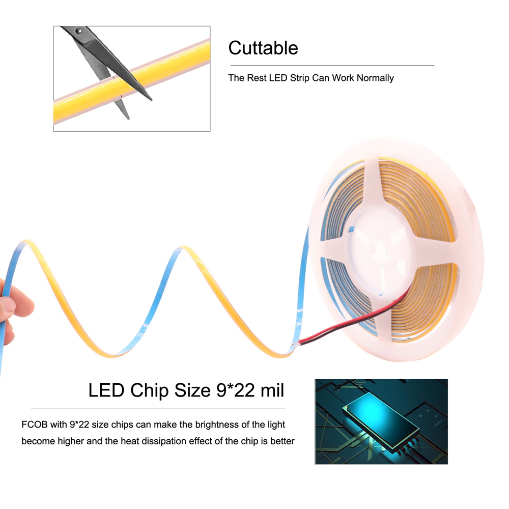 5มม.COB LED Strip 384LEDs/M Su - Lighting Decor And More บทวิจารณ์และราคา