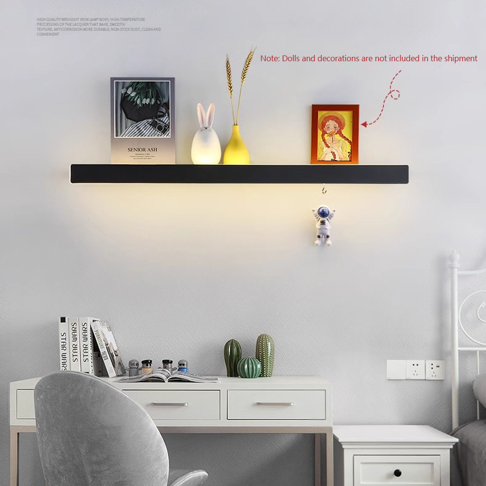 ชั้นวางของติดผนังแบบลอยตัว LED - Lighting Room Decor Photo บทวิจารณ์และราคา