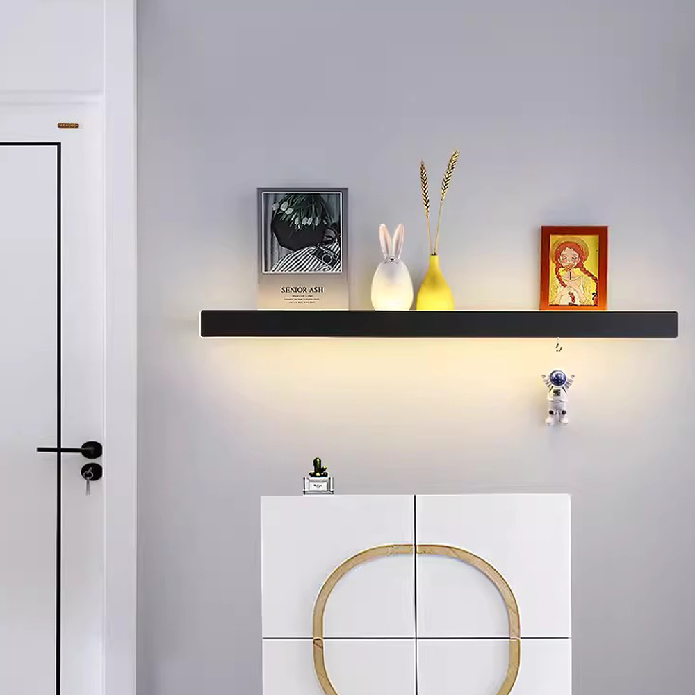 ชั้นวางของติดผนังแบบลอยตัว LED - Lighting Room Decor Photo บทวิจารณ์และราคา