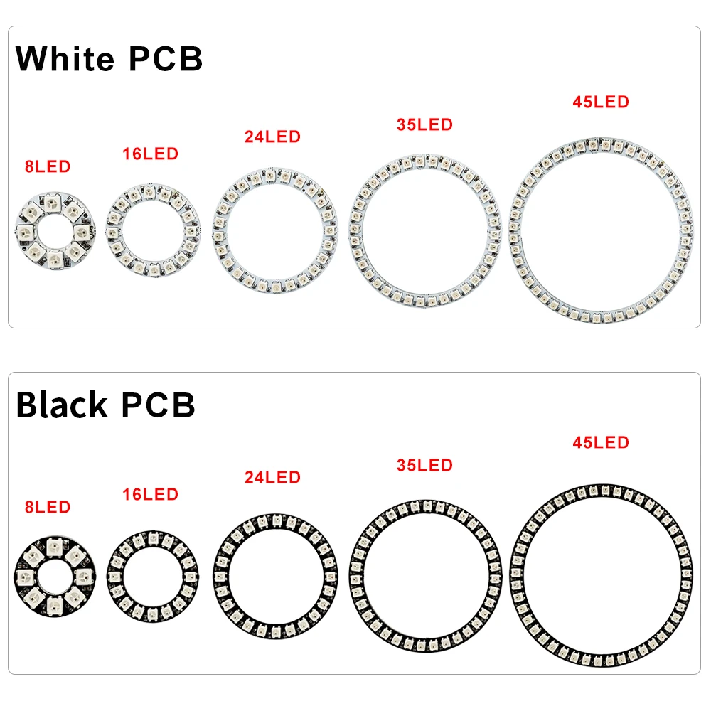 WS2812B ไฟวงแหวน LED RGB แบบกำ - Decor Lighting Address บทวิจารณ์และราคา