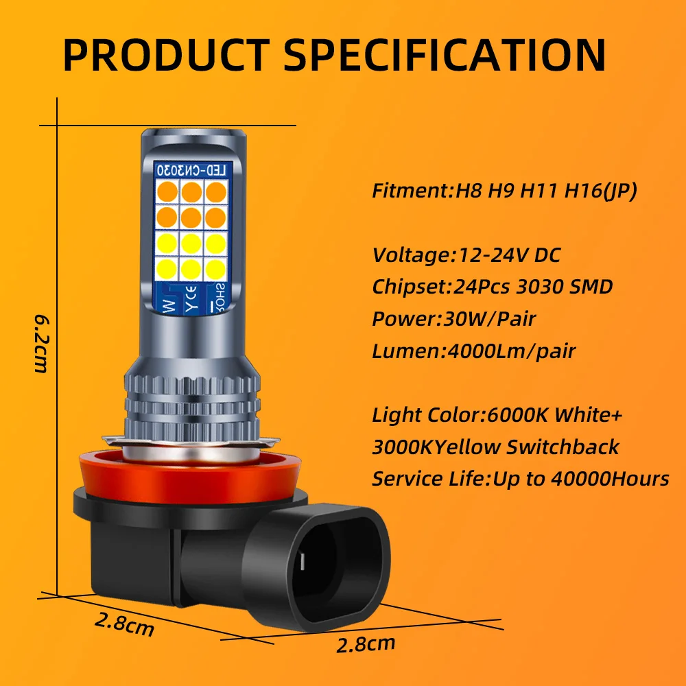 2Pcs ไฟ LED หมอกหลอดไฟโคมไฟสำห - Colour Changing Bulb บทวิจารณ์และราคา