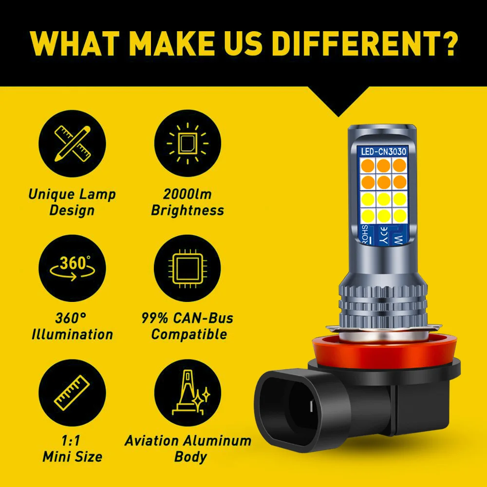 2Pcs ไฟ LED หมอกหลอดไฟโคมไฟสำห - Colour Changing Bulb บทวิจารณ์และราคา