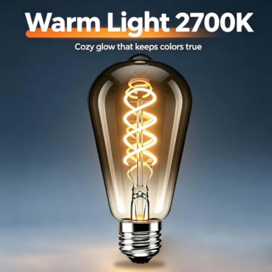 4 แพ็ค ST64 หลอดไฟ LED เอดิสัน - Vintage Lighting Decor บทวิจารณ์และราคา