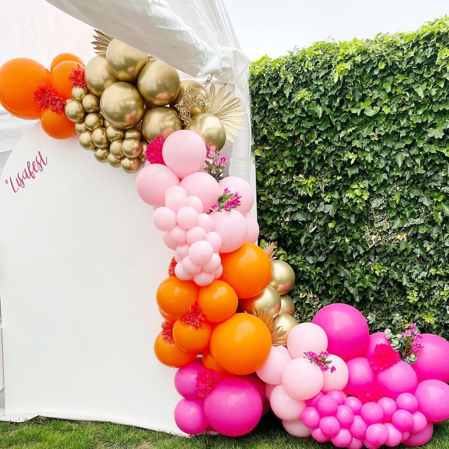 ลูกโป่งสีชมพูสดใส สีส้ม สีทองเ - Orange Lighting Decor บทวิจารณ์และราคา