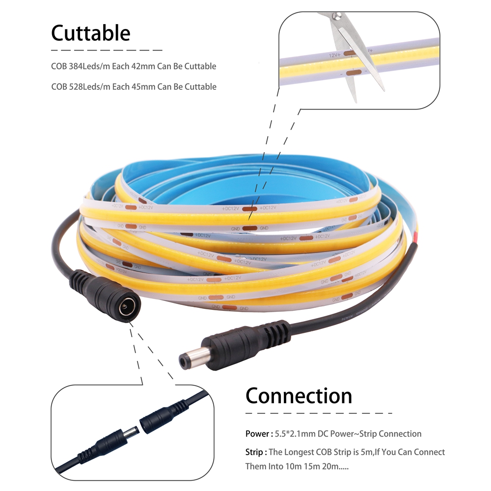 Fob cob แถบไฟ LED ไฟ LED 480ดว - Lighting Decor And More บทวิจารณ์และราคา
