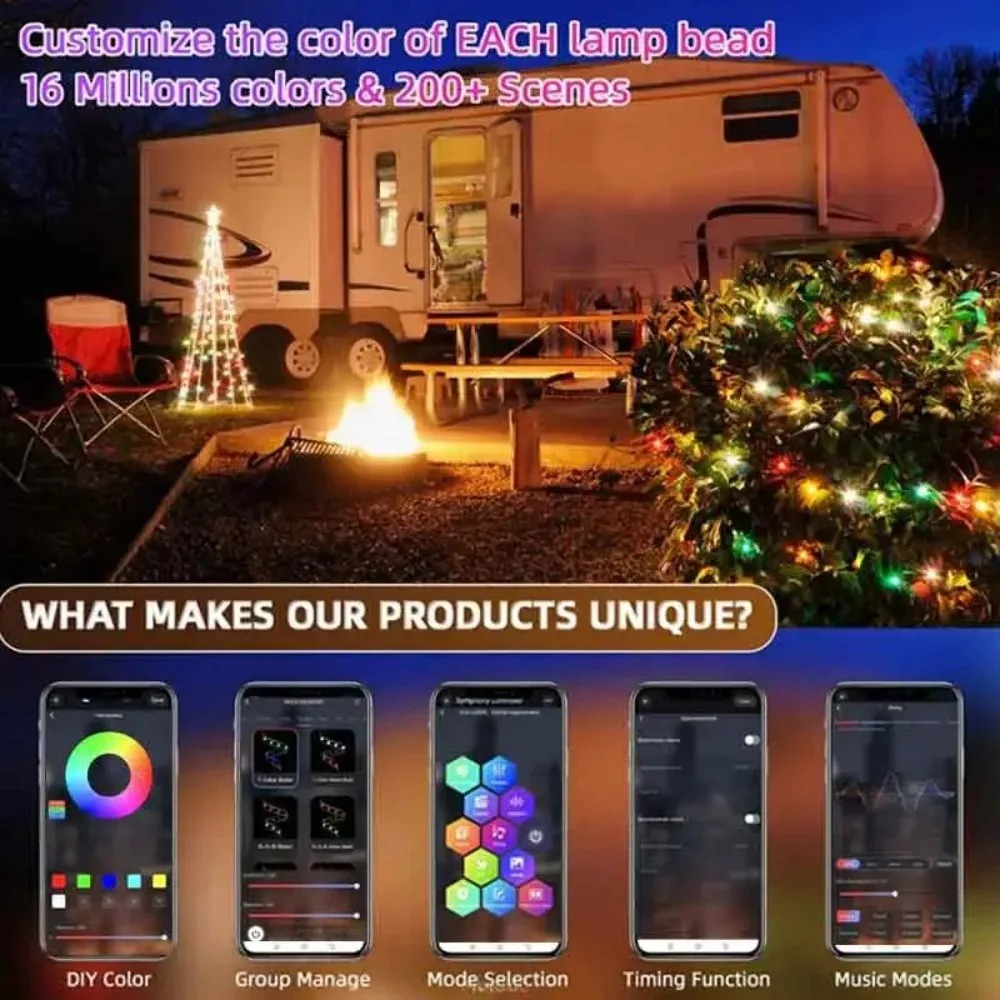 ไฟประดับ LED RGBIC แบบปรับแต่ง - Decor Lighting Address บทวิจารณ์และราคา